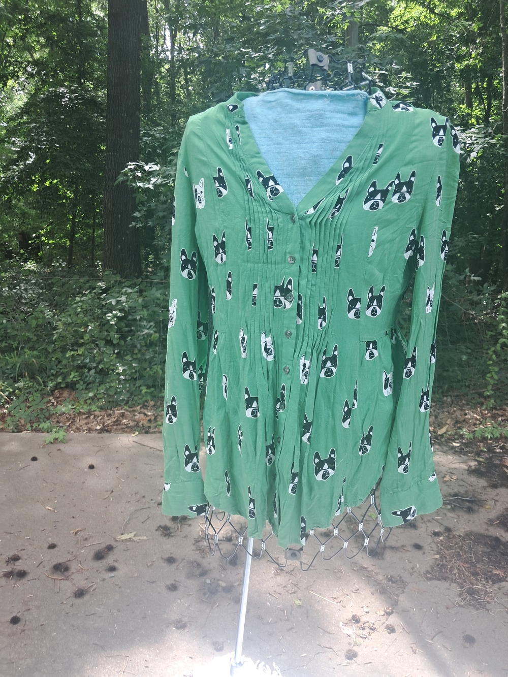 Maeve Anthropologie Boston Terrier/French Bulldog Blouse